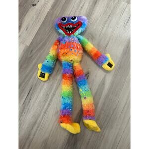 Huggy Wuggy-Poppy Playtime Horror Game Soft Stuffed Plus Animal Rainbow Glitter